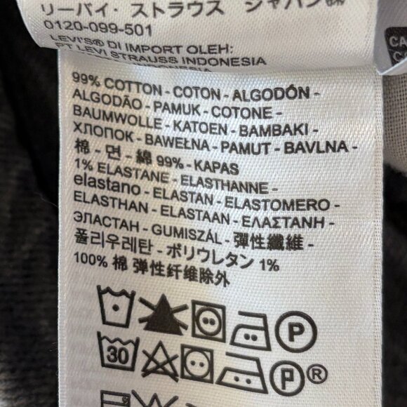 Levis Ribcage Straight Ankle denim jeans 31 grey button fly - Picture 11 of 11